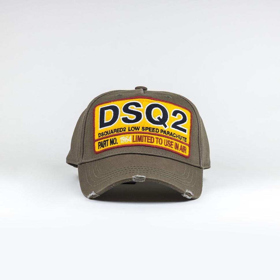 DSQUARED2 KHAKI GREEN LOW SPEED PARACHUTE DSQ2 HAT Reflect The Trendz Look Good Feel Good