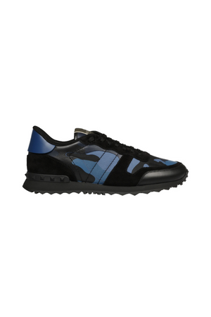Mens Valentino Rockstud Blue Camo Trainers Reflect The Trendz