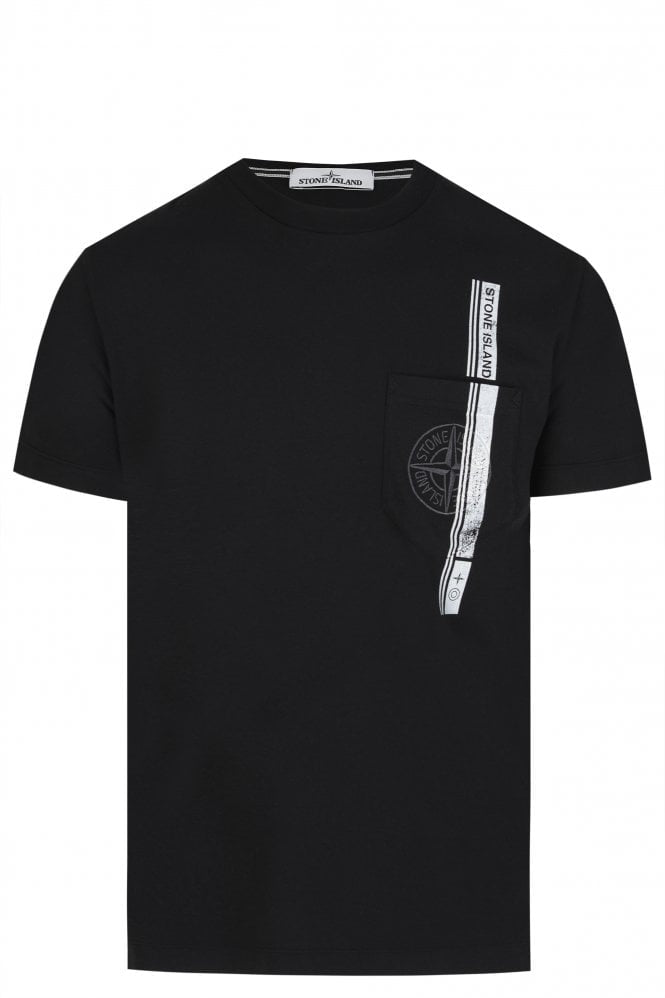 Stone Island Black Compass Pocket T-shirt