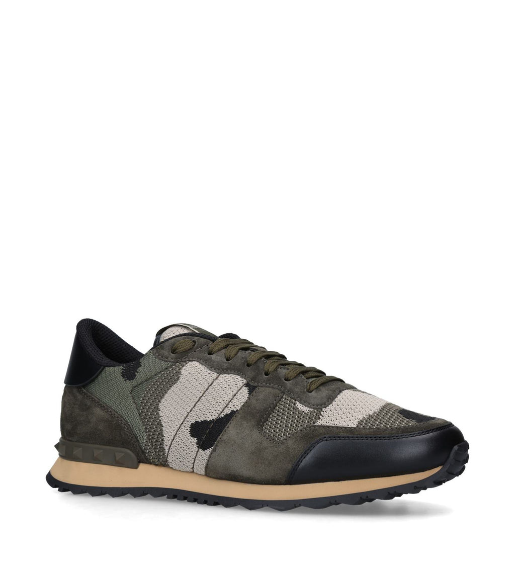 Valentino RockRunner AW21 Khaki Camo Green Trainers