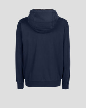 C.P. Company Light Fleece Zip Up Hoodie in Total Eclipse